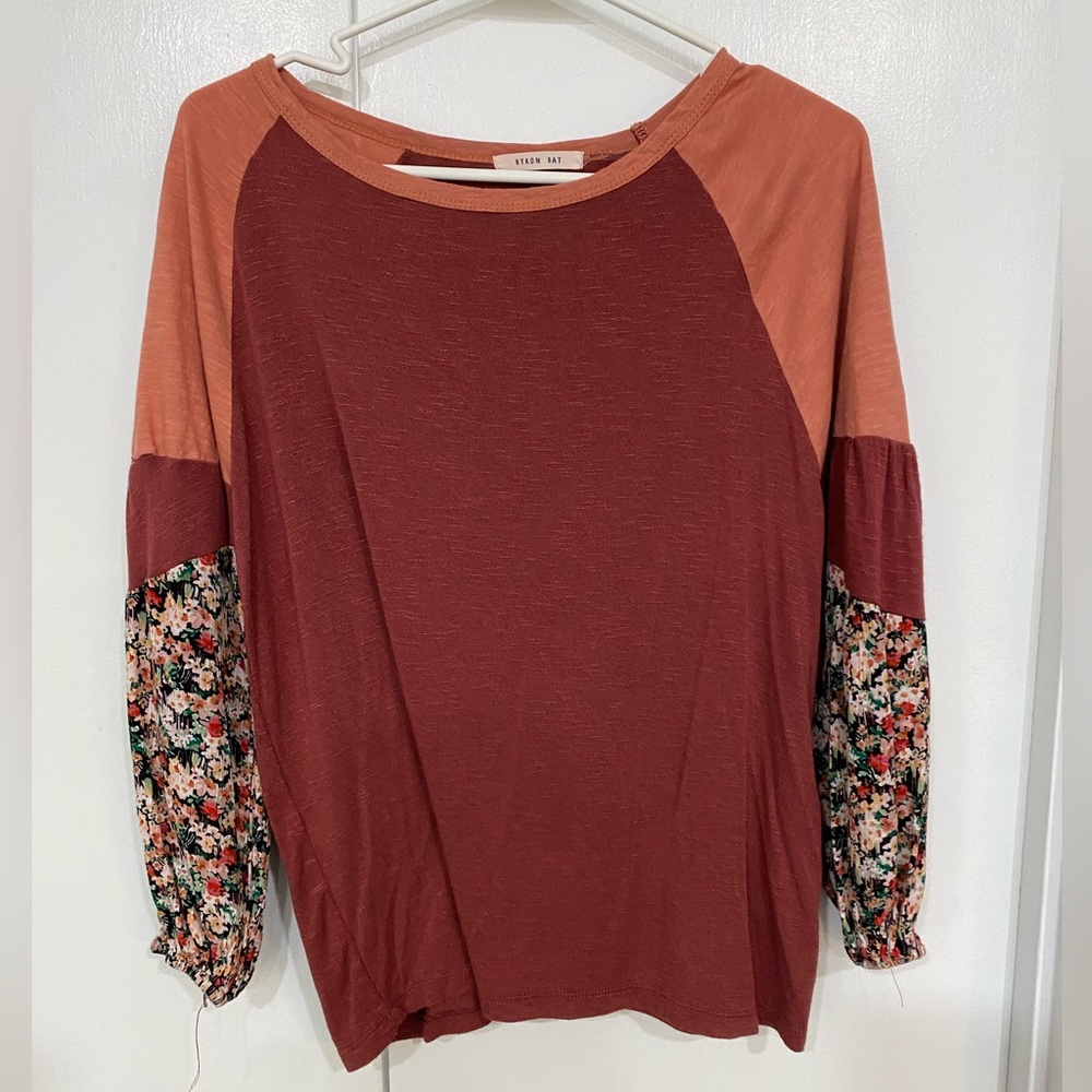 Floral Colorblock long sleeve